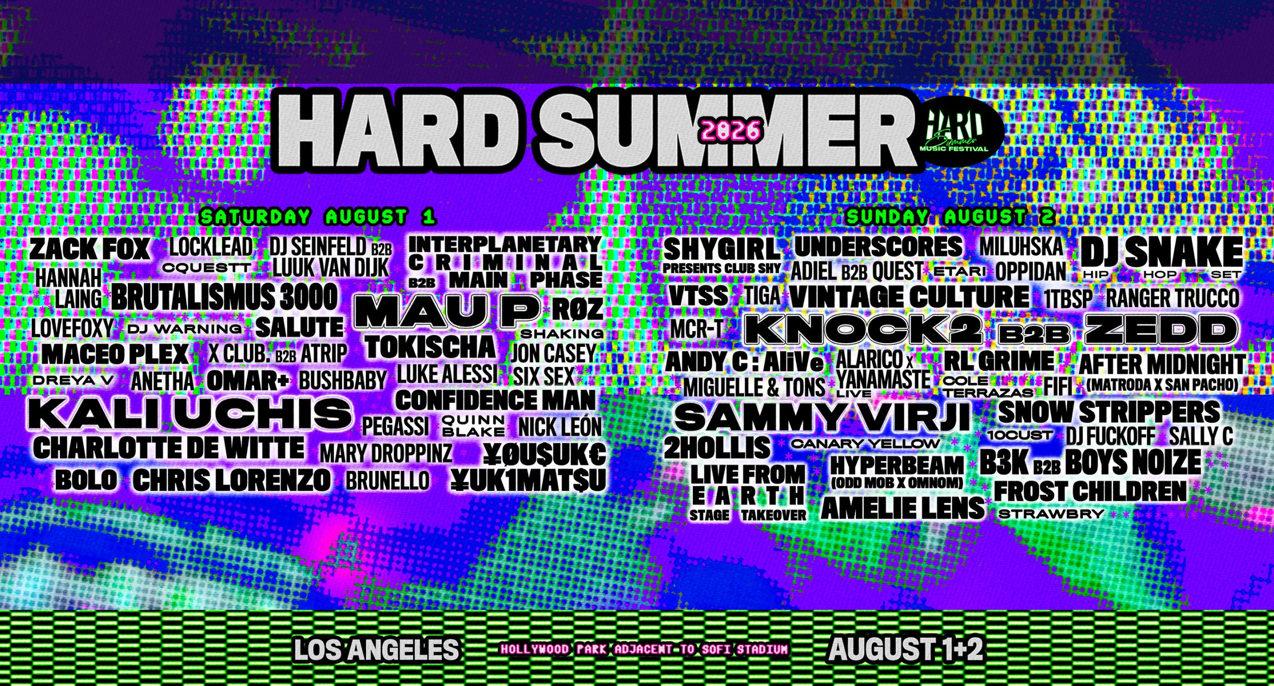 HARD Summer Music Festival official lineup